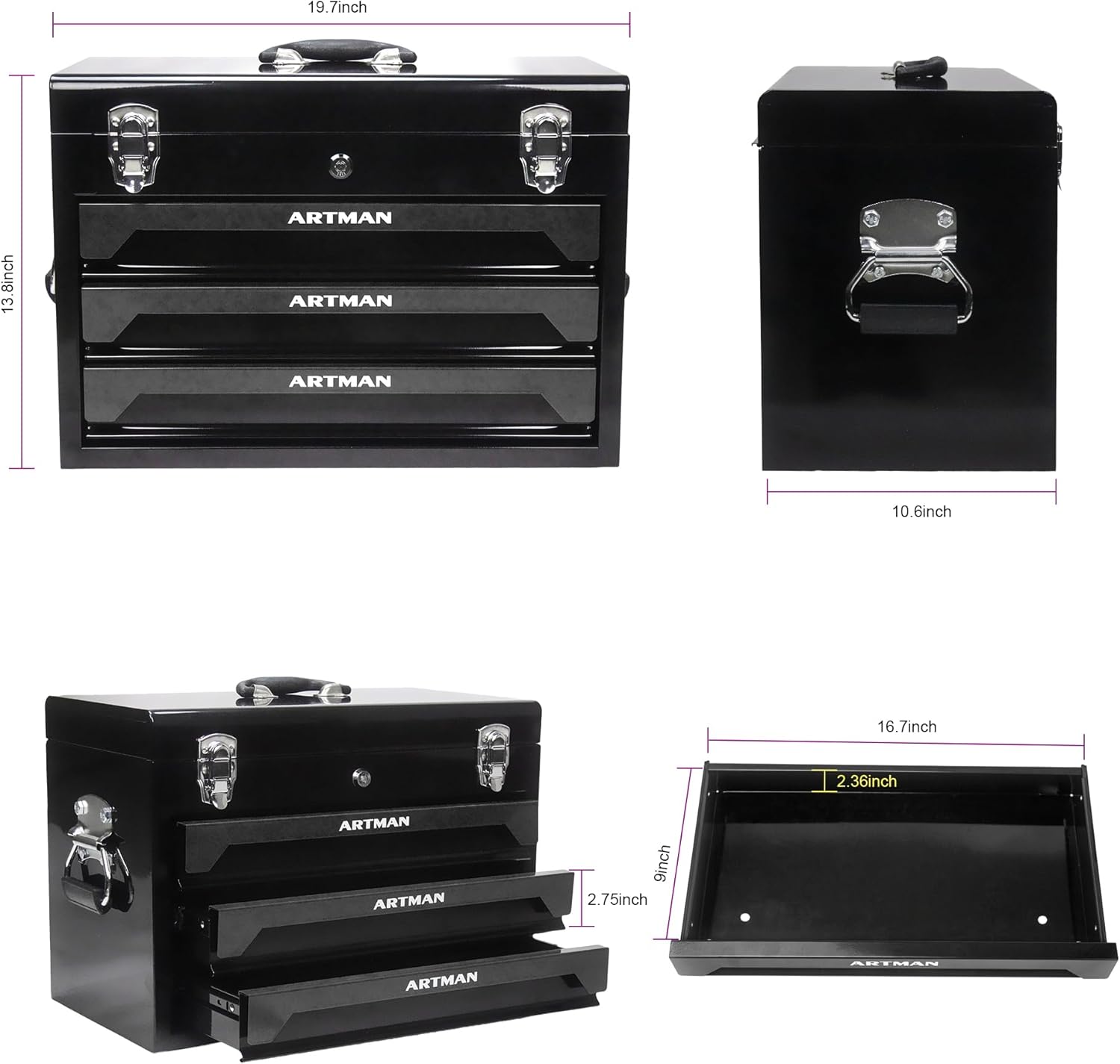 Professional Tool Kit – 489 Pieces with Organizer Case – Complete for Home and Workshop Use