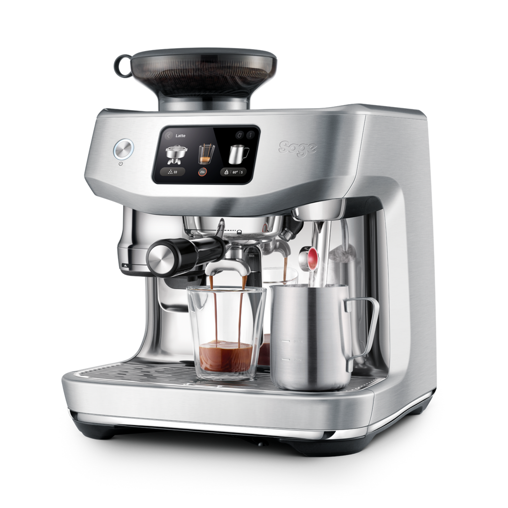 Automatic Coffee Machine With Brushed Stainless Steel Grinder