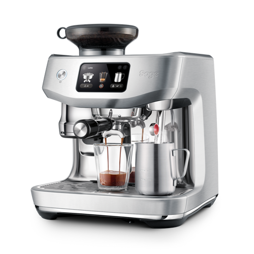 Automatic Coffee Machine With Brushed Stainless Steel Grinder