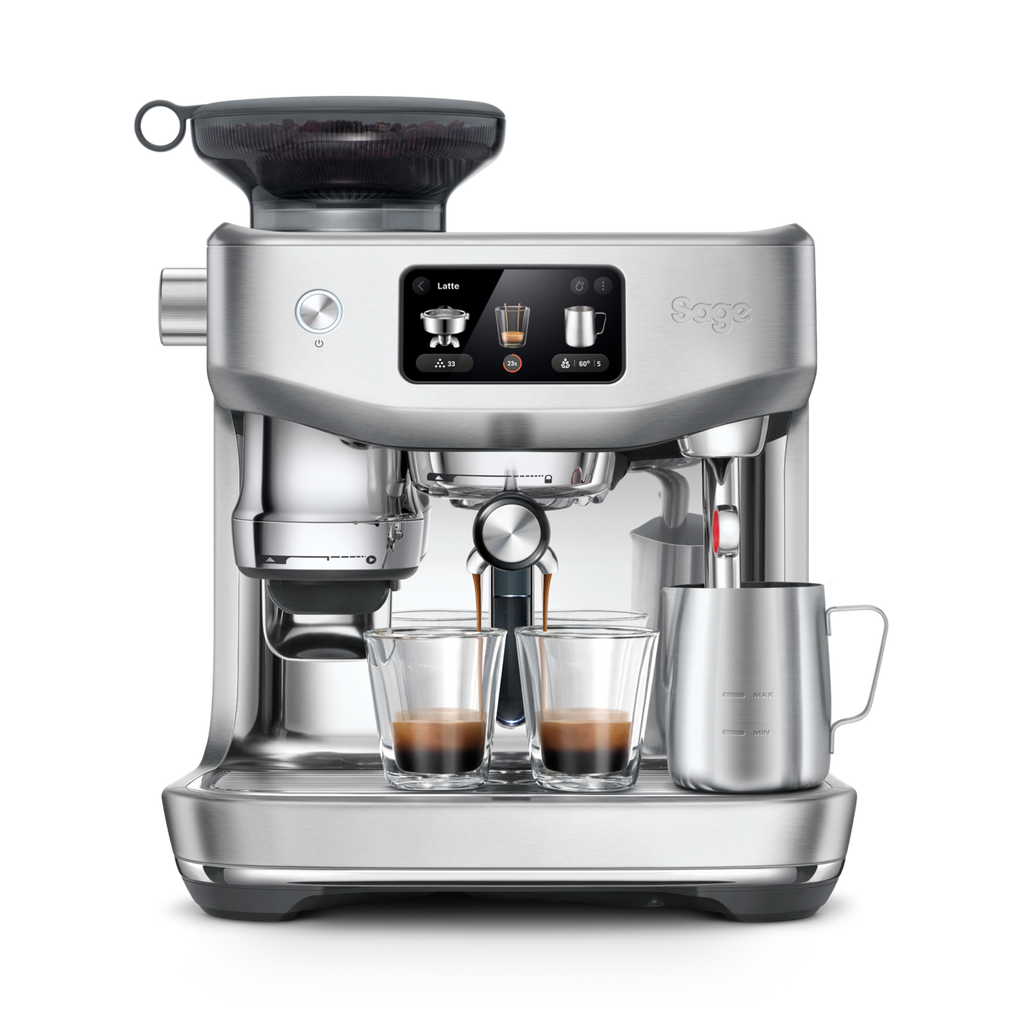 Automatic Coffee Machine With Brushed Stainless Steel Grinder